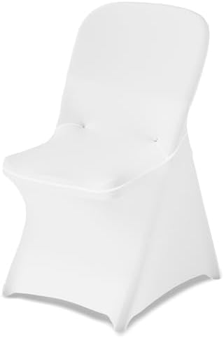 VEVOR Chair Covers, Polyester Spandex Chair Cover, Stretch Slipcovers for Wedding Party Dining Banquet Flat-Front Chair Covers (White-c-XL, 30PCS) by VEVOR