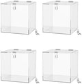 Marketing Holders 4 Pack 12 Inch Locking Ballot Box Clear Acrylic Square Cube Top Locking See Through Countertop Contests Entry or Collection Bin by MarketingHolders
