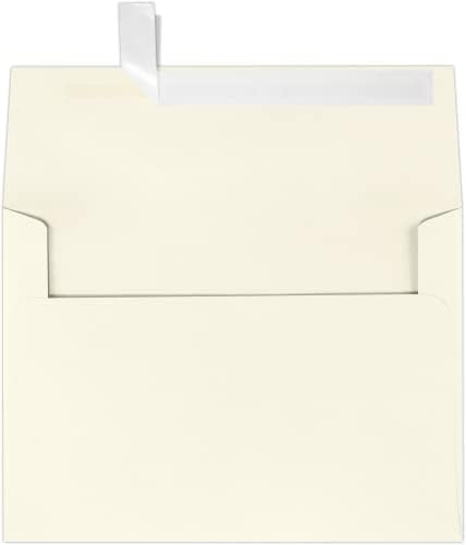 LUXPaper A7 Invitation Envelopes | Peel & Press | 5 1/4" x 7 1/4" | Natural | 80lb. Text | 30% Recycled | 250 Qty by LUXPaper