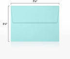 LUXPaper A7 Invitation Envelopes | Peel & Press | 5 1/4" x 7 1/4" | Seafoam Blue | 80lb. Text | 250 Qty - Image 3