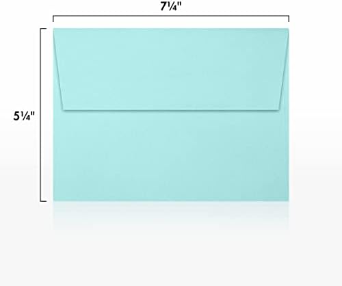 LUXPaper A7 Invitation Envelopes | Peel & Press | 5 1/4" x 7 1/4" | Seafoam Blue | 80lb. Text | 250 Qty - Image 3