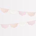Meri Meri Broderie Anglaise Lace Pennant Banner (Pack of 1), 12.5' Party Banner Including Excess Cord, Meri Meri Party Banner, Reusable by MeriMeri