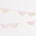 Meri Meri Broderie Anglaise Lace Pennant Banner (Pack of 1), 12.5' Party Banner Including Excess Cord, Meri Meri Party Banner, Reusable by MeriMeri