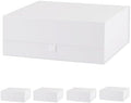 5 Pcs White Gift Box Large 13.5x11.8x4.7 Inches, White Gift Boxes for Presents with Magnetic Closure Lid, Luxury Gift Box Rectangle Collapsible Boxes for Gift Packaging by PLINJOY