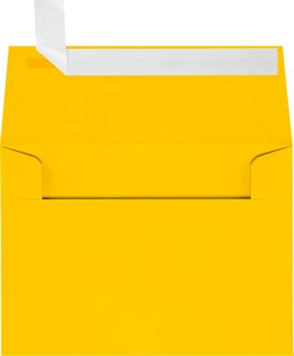 LUXPaper A2 Invitation Envelopes | Peel & Press | 4 3/8" x 5 3/4" | Sunflower Yellow | 80lb. Text | 250 Qty by LUXPaper