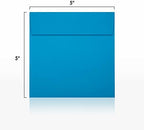LUXPaper Square Invitation Envelopes | Peel & Press | 5" x 5" | Pool Blue | 80lb. Text | 250 Qty - Image 2