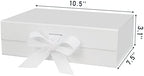 DaiUni 5 Pack 10.5"x7.5"x3.1" White Magnetic Gift Box with Lid for Present - Image 2