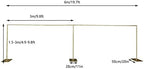 10x20ft Backdrop Stand Pipe Kit, Heavy Duty Adjustable Curtain Frame Professional Background Support Telescopic Wall Shelf Photo Stand Kits for Wedding Party Celebration Photography,Gold - Image 4