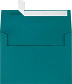 LUXPaper A7 Invitation Envelopes | Peel & Press | 5 1/4" x 7 1/4" | Teal | 80lb. Text | 250 Qty by LUXPaper