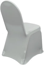 YOUR CHAIR COVERS - 6 Pack Silver Stretch Spandex Banquet Chair Wedding Slip Covers - Premium Quality Cover - Image 4