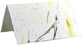 Of The Earth Handmade Paper - Wildflower Seed Paper Folding Table Card - Place/Name/Gift - 3.5" x 4" - Set of 96 (43s Yellow & Fern) by OfTheEarth