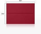 LUXPaper A7 Invitation Envelopes | Peel & Press | 5 1/4" x 7 1/4" | Garnet Red | 80lb. Text | 250 Qty - Image 3