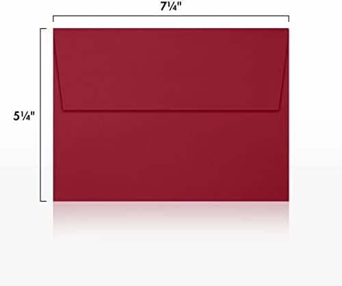 LUXPaper A7 Invitation Envelopes | Peel & Press | 5 1/4" x 7 1/4" | Garnet Red | 80lb. Text | 250 Qty - Image 3