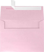 LUXPaper A7 Invitation Envelopes | Peel & Press | 5 1/4" x 7 1/4" | Rose Quartz Metallic | 80lb. Text | 500 Qty by LUXPaper
