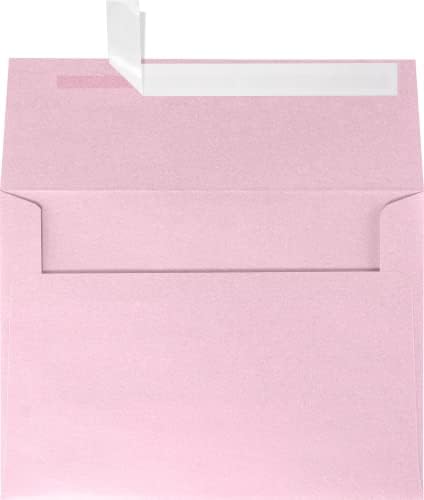 LUXPaper A7 Invitation Envelopes | Peel & Press | 5 1/4" x 7 1/4" | Rose Quartz Metallic | 80lb. Text | 500 Qty by LUXPaper