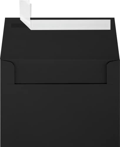 LUXPaper A6 Invitation Envelopes | Peel & Press | 4 3/4" x 6 1/2" | Midnight Black | 80lb. Text | 250 Qty by LUXPaper