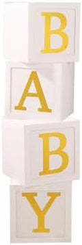 Decorative Balloon Boxes with Letters Easy Installation Blocks Box for Birthday Party Wedding Baby Shower Decorations by Unknown