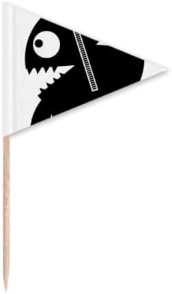 Universe Alien Monster Alien Creature Toothpick Triangle Cupcake Toppers Flag by DIYthinker