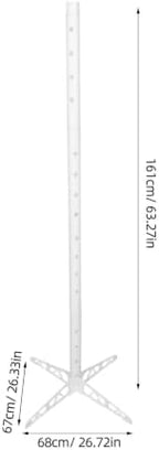 Balloon Display Pole, 63.4" White Detachable PVC Construction: Cross Base Balloon Tower Display Stand for Birthday Party, Wedding and Baby Shower Decor - Image 2
