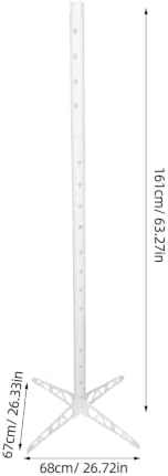 Balloon Display Pole, 63.4" White Detachable PVC Construction: Cross Base Balloon Tower Display Stand for Birthday Party, Wedding and Baby Shower Decor - Image 2