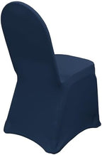 YOUR CHAIR COVERS - 6 Pack Navy Blue Stretch Spandex Banquet Chair Covers - Wedding Slip Premium Quality Cover - Image 4