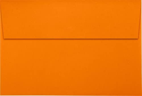 LUXPaper A8 Invitation Envelopes | Peel & Press | 5 1/2" x 8 1/8" | Mandarin Orange | 80lb. Text | 250 Qty - Image 2