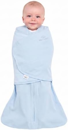HALO 100% Cotton Sleepsack Swaddle, 3-Way Adjustable Wearable Blanket, TOG 1.5, Baby Blue, Small, 3-6 Months - Image 2