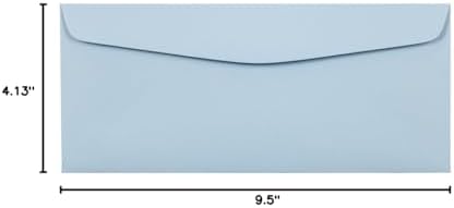 JAM PAPER #10 Business Premium Envelopes - 4 1/8 x 9 1/2 - Baby Blue - 100/Pack - Image 6