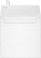 LUXPaper Square Invitation Envelopes | Peel & Press | 6 1/2" x 6 1/2" | Crystal Metallic | 80lb. Text | 250 Qty by LUXPaper