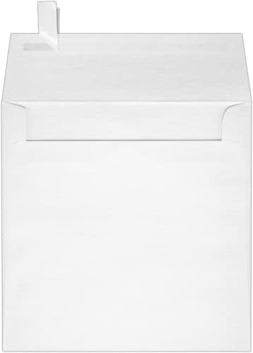 LUXPaper Square Invitation Envelopes | Peel & Press | 6 1/2" x 6 1/2" | Crystal Metallic | 80lb. Text | 250 Qty by LUXPaper