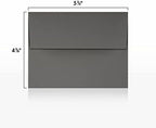 LUXPaper A2 Invitation Envelopes | Peel & Press | 4 3/8" x 5 3/4" | Smoke Gray | 80lb. Text | 250 Qty - Image 3
