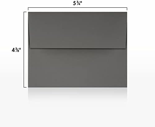 LUXPaper A2 Invitation Envelopes | Peel & Press | 4 3/8" x 5 3/4" | Smoke Gray | 80lb. Text | 250 Qty - Image 3