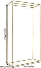 5.3x9.2ft/1.62x2.8m Wedding Arch Metal Garden Arbor Square Backdrop Stand Wedding Arches for Ceremony Metal Square Backdrop Stand Easy-to-Assemble Wedding Decorations Arch (Gold) - Image 3