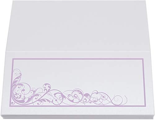 Scribble Vintage Swirl Place Cards, Lavender, Set of 150, Pre-cut and Score - Image 5