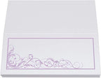 Scribble Vintage Swirl Place Cards, Lavender, Set of 60, Pre-cut and Scored - Image 5