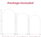 Arch Backdrop Stand Set of 3 (7.2FT,6.6FT,6FT),White Backdrop Arch - Image 3