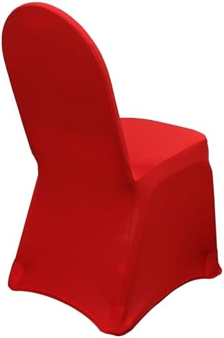 YOUR CHAIR COVERS - 100 Pack Stretch Spandex Banquet Chair Covers - Red, Wedding Slip Covers, Premium Quality Chair Cover - Image 4