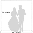 Fomcet White Square Backdrop Stand 6.6x6.6ft Metal Square Arch Stand - Image 2