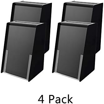 4 Pack Black Donation Box with Lock Acrylic Ballot Collection Bin with 5.5" x 8.5" Slide In Sign Holder for Suggestions Votes Tips and Raffles by Marketing Holders - Image 2