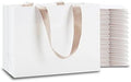 40Pcs Small White Paper Gift Bags with Ribbon - Bulk Kraft Paper Bags with Handles for Weddings, Parties by YACEYACE