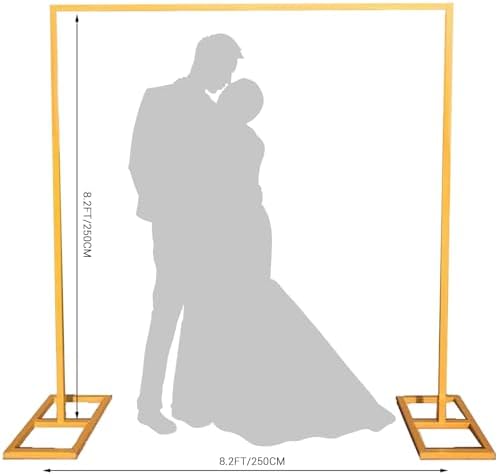 8.2FT Heavy Duty Adjustable Backdrop Stand Kit Square Wedding Arch Balloon Arch for Photo Booth Background Baby Shower Birthday Party Decorations - Image 2