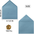 100 Pieces A6 Envelopes 4x6 Dusty-Blue, 6 1/2 x 4 3/4 Inches (Pack of 2) - Image 2