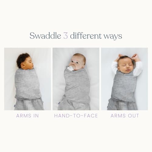 HALO 100% Cotton Sleepsack Swaddle, 3-Way Adjustable Wearable Blanket, TOG 1.5, Lamb Scribble White, Newborn, 0-3 Months - Image 6