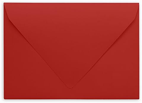 Darling Souvenir A7 Red Invitation Envelopes (5 1/4 x 7 1/4) Euro V-Flap 80 LBS Ideal for Weddings, Birthday, Invitations, Baby Shower,Greeting Cards -Packs & Colors Available by DarlingSouvenirMADEWITHLOVE