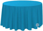 Polyester Round Tablecloth 120" Ideal for 60 inch round table (Turquoise) - Image 2