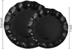 LIYH 24 Pcs Black Plastic Plates Reusable – Unbreakable, Dishwasher Safe - Image 2