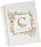Personalized Baby Journal - Hardcover First Year Album Customized with Baby’s Name & Initial - Prompted Baby Memory Book (Watercolor Floral Initial) by Unknown