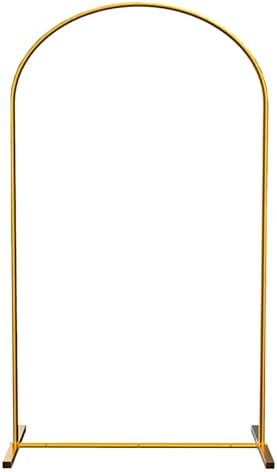 LANGXUN Gold Metal Arch Backdrop Stand Set, 7.2ft / 6.6ft / 6ft Balloon Arch Frame for Wedding Birthday Party Baby Shower Graduation Anniversary Decoration, Thickened Steel Tube (7.2ft 1 pc) by LANGXUN