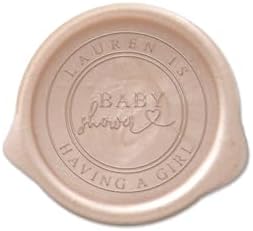 Infusion Personalized Baby Shower Wax Seal Stickers, 25 Pack by Infusion