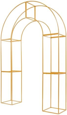 U-Shaped Metal Arched Flower Rack for Wedding Decorations and Celebrations, 5 x 7.5 FT Wedding Arch Frame for Birthday, Party, Baby Shower - Image 4
